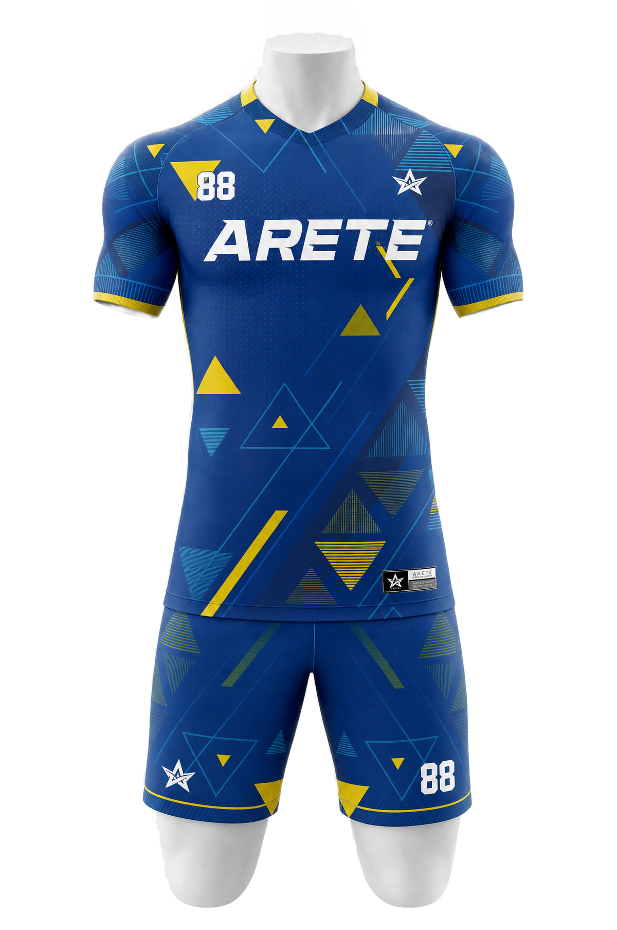 ARETE Equalizer soccer uniform on mannequin