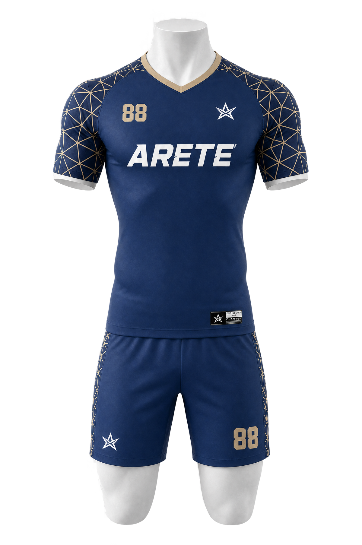 ARETE Equalizer soccer uniform on mannequin