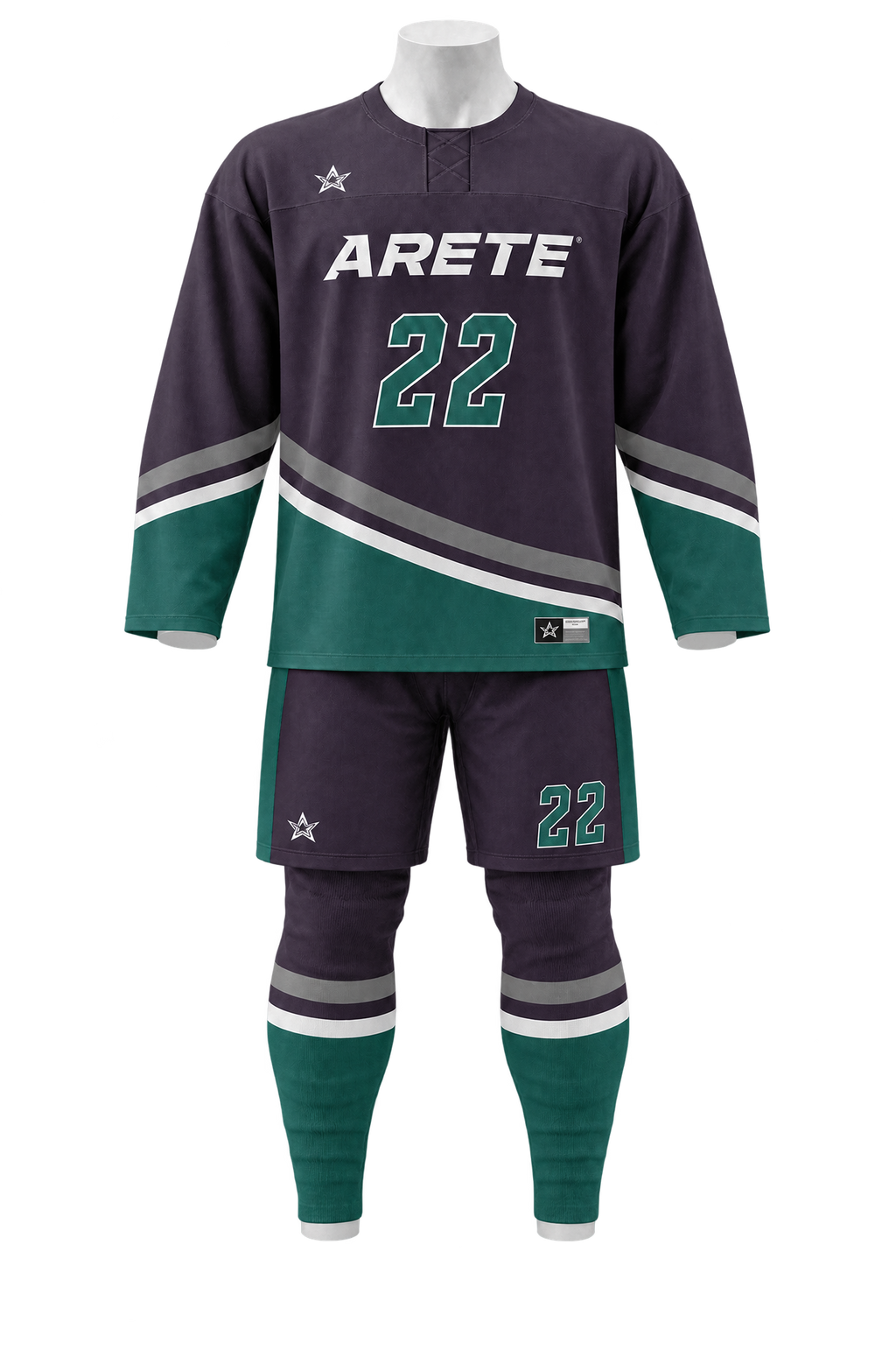 ARETE Breakaway hockey uniform on mannequin