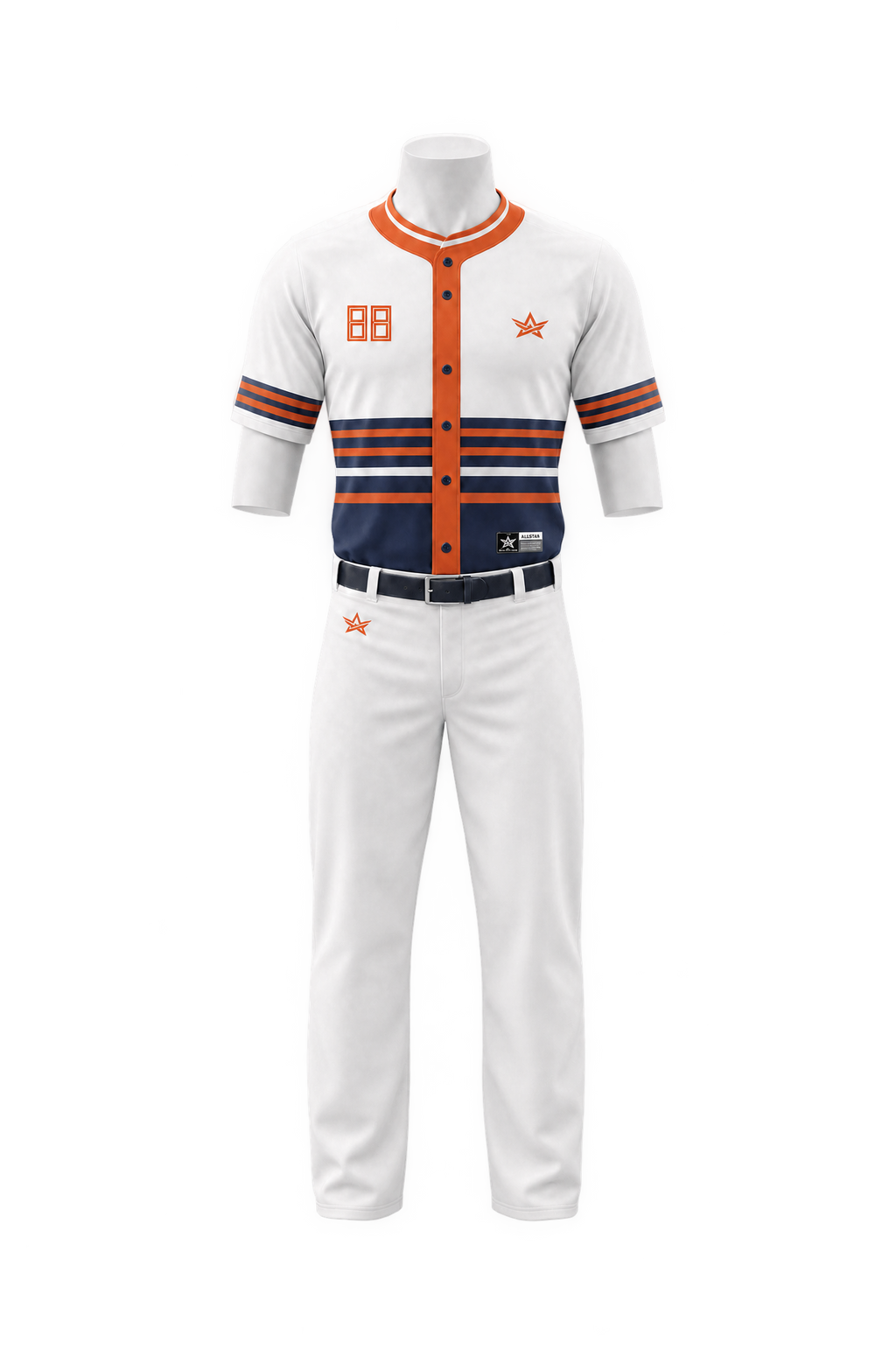 ARETE Ace baseball uniform on mannequin
